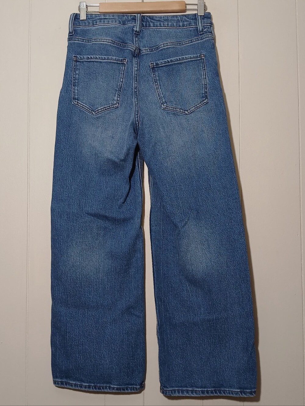 Quince Bella Stretch Relaxed Straight Jeans Blue Medium Wash Organic Denim - Picture 5 of 10